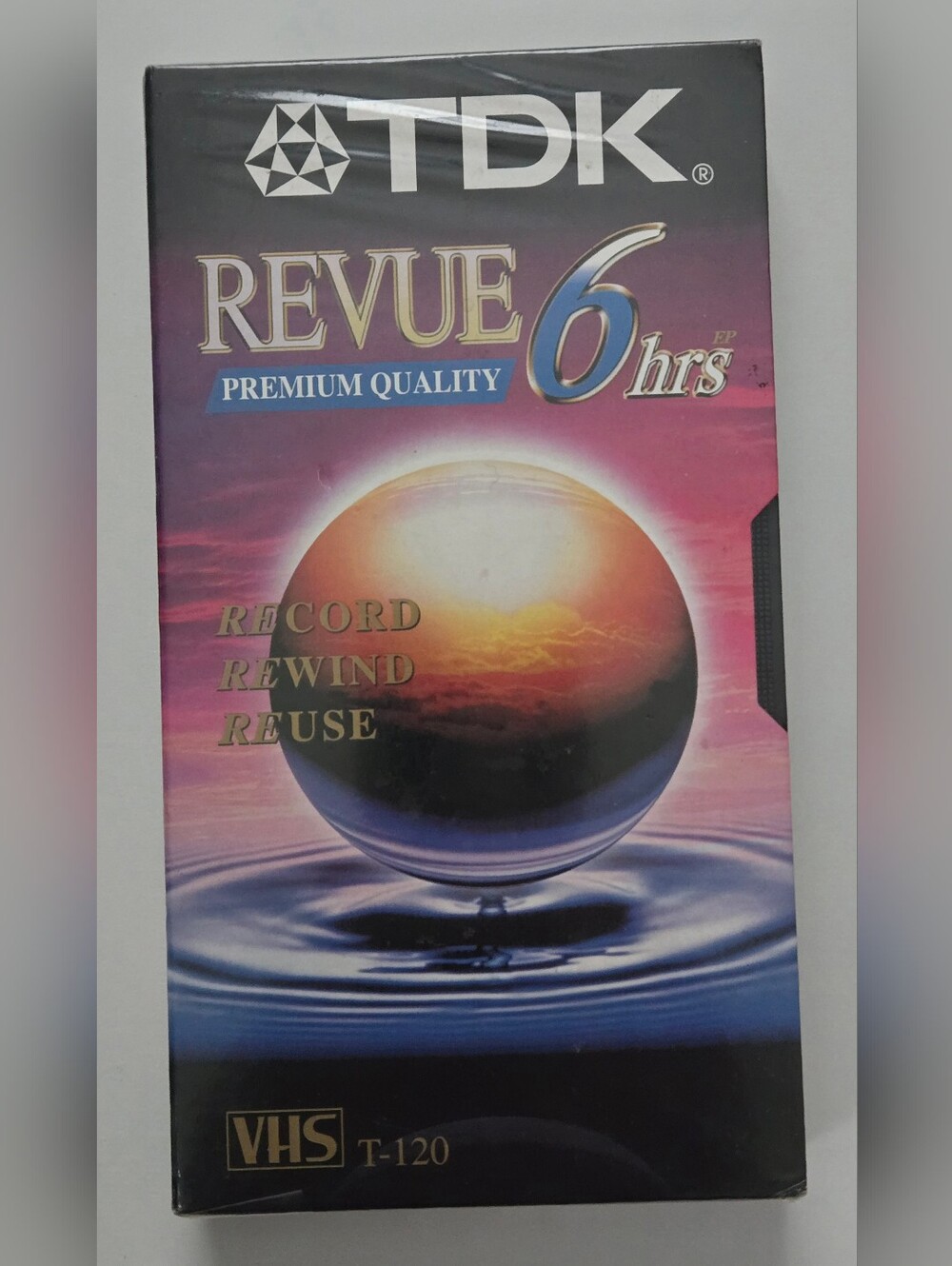 TDK Revue 6 Hours Premium Quality New Blank Sealed VHS T-120